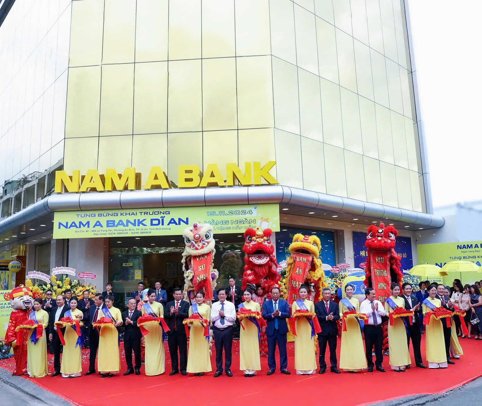 nam a bank tiep tuc mo rong mang luoi khu vuc dong nam bo khai truong chi nhanh di an hinh 1