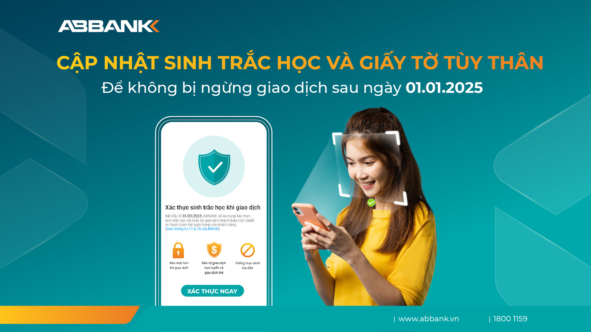 abbank thong bao ap dung sinh trac hoc cho toan bo giao dich ngan hang hinh 1