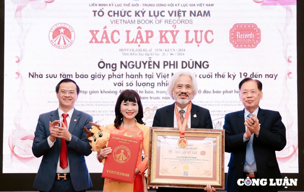 xac lap ky luc viet nam doi voi bo suu tap bao giay 400000 to cua ong nguyen phi dung hinh 1