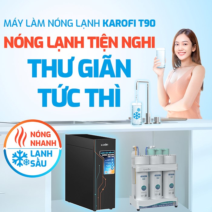 dung may loc nuoc de gam bep nhung van muon co chuc nang nong lanh thi lam the nao hinh 1