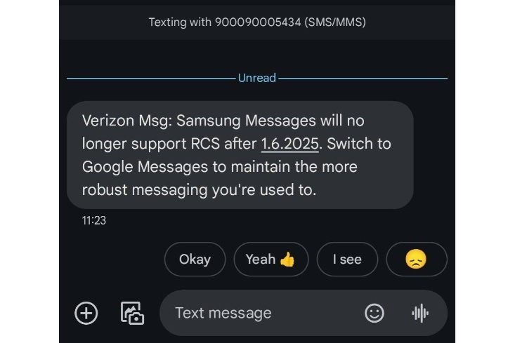 samsung messages se ngung ho tro rcs tren verizon tu thang 1 nam 2025 hinh 2