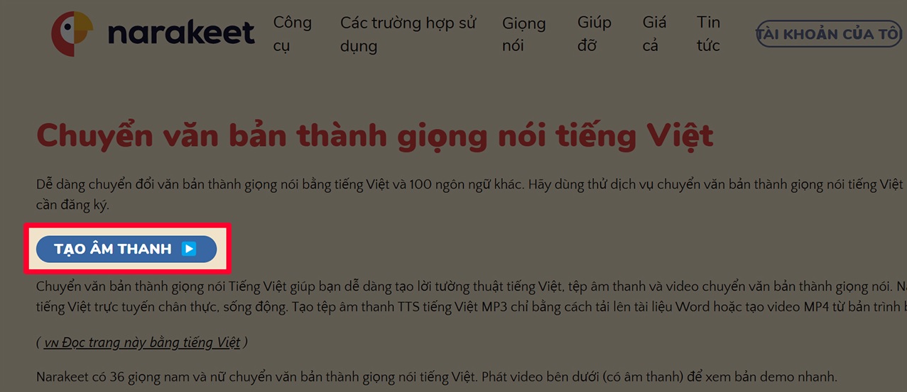 huong dan chuyen van ban thanh giong noi ai mien phi hinh 8