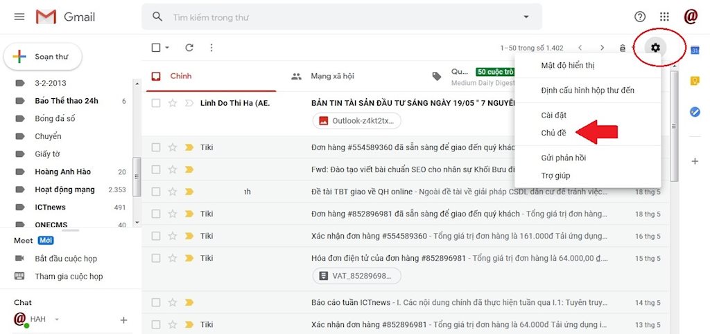 Nền tối Gmail: Sử dụng chế độ nền tối giúp khắc phục mệt mỏi cho mắt của bạn. Bố cục tốt hơn, việc đọc thư trở nên dễ dàng hơn với màu sắc trang nhã và giao diện rõ ràng. Sử dụng chế độ này giúp tăng trải nghiệm người dùng cho những ai thường xuyên sử dụng dịch vụ email.
