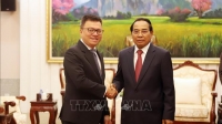 Lãnh đạo Đảng, Nhà nước Lào tiếp thân mật Đoàn đại biểu Báo Nhân Dân