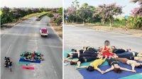 Thái Bình: Xử phạt hành chính 14 người tụ tập chụp ảnh trên đường giao thông