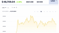 Giá Bitcoin hôm nay 15/2: Lập đỉnh mới, tiến sát 50.000 USD