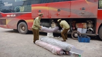 Bắt xe chở hơn 1 tấn vải không giấy tờ khi qua Hà Tĩnh