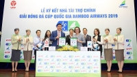 Lễ ký kết nhà tài trợ chính Giải Bóng đá Cúp Quốc gia Bamboo Airways 2019