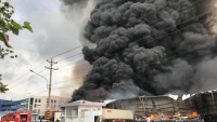 Bình Dương: Cháy lớn tại khu công nghiệp Sóng Thần