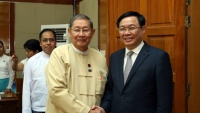 Phó Thủ tướng Vương Đình Huệ tiếp Bộ trưởng Kế hoạch và Tài chính  Myanmar