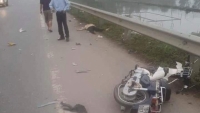 Phú Thọ: Xe máy đấu đầu xe tải, 1 người tử vong