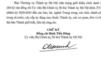 Giới thiệu chữ ký của Bí thư Thành ủy Hà Nội Đinh Tiến Dũng
