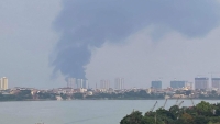 Hưng Yên: Cháy lớn tại khu xưởng tại Văn Giang