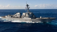 Tàu chiến Mỹ lại đi qua eo biển Đài Loan nhạy cảm