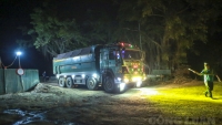 Thanh tra giao thông Hà Nội kiểm tra đột xuất loạt xe trên tuyến đường huyện Mỹ Đức trong đêm