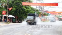Quân khu I phun khử khuẩn diện rộng tại tỉnh Lạng Sơn