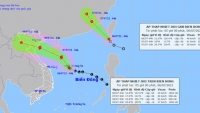 Hai áp thấp nhiệt đới hoạt động trên khu vực Biển Đông và gần Biển Đông