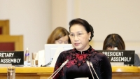 Chủ tịch Quốc hội Nguyễn Thị Kim Ngân dự và phát biểu tại IPU-137