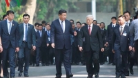 Tổng Bí thư Nguyễn Phú Trọng dự tiệc trà cùng Chủ tịch Trung Quốc