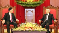 Tổng Bí thư Nguyễn Phú Trọng tiếp Đại sứ Trung Quốc đến chào từ biệt