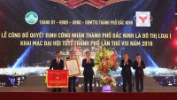 Phó Thủ tướng Vương Đình Huệ trao Quyết định Công nhận thành phố Bắc Ninh là Đô thị loại I