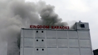 Hà Tĩnh: Đang cháy lớn tại Karaoke Kinhdom