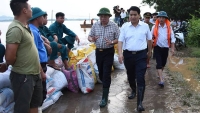 Chủ tịch UBND thành phố Hà Nội kiểm tra, chỉ đạo công tác ứng phó mưa lũ tại huyện Chương Mỹ