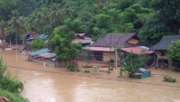 Nghệ An: Nước lũ từ Lào đổ về ngập nóc nhà dân