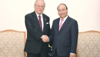 Thủ tướng Nguyễn Xuân Phúc tiếp Cố vấn đặc biệt Liên minh Nghị sĩ Hữu nghị Nhật - Việt 