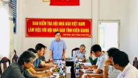 Ban Kiểm tra Hội Nhà báo Việt Nam làm việc với Hội Nhà báo Kiên Giang