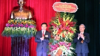 Đồng chí Trần Quốc Vượng, Ủy viên Bộ Chính trị, Thường trực Ban Bí thư dự kỷ niệm 190 năm thành lập huyện Tiền Hải - Thái Bình
