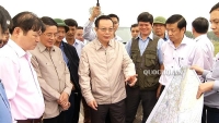 Phó Chủ tịch Quốc hội thị sát tiến độ triển khai dự án cao tốc Bãi Vọt - Vũng Áng