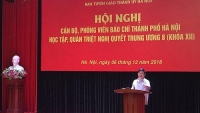 Gần 400 cán bộ, phóng viên báo chí Hà Nội hoc tâp, quán triệt Nghị quyết Trung ương 8