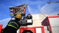 Thao diễn phòng cháy chữa cháy tại Nhà máy Lọc dầu Dung Quất