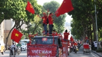 Hà Nội rộn ràng trong ngày đội tuyển Việt Nam thi đấu với đội tuyển Malaysia