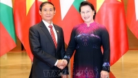 Chủ tịch Quốc hội Nguyễn Thị Kim Ngân hội kiến Tổng thống Myanmar
