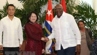 Phó Chủ tịch nước Đặng Thị Ngọc Thịnh hội đàm với Phó Chủ tịch thứ nhất Hội đồng Nhà nước Cuba