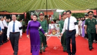 Chủ tịch Quốc hội dự Lễ truy điệu và an táng hài cốt các liệt sĩ tại Tây Ninh