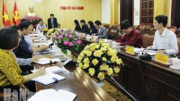 Đoàn công tác của Hội Nhà báo Việt Nam làm việc tại Hà Nam
