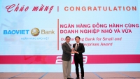 BAOVIET Bank nhận giải thưởng ngân hàng đồng hành cùng doanh nghiệp nhỏ và vừa năm 2019