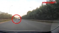 Video giao thông: Thêm một tài xế “liều mạng” đi ngược chiều trên cao tốc Láng – Hòa Lạc