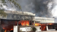Đà Nẵng: Cháy lớn tại kho gỗ của Công ty TNHH Vina Window Fashion