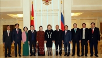 Chủ tịch Quốc hội Nguyễn Thị Kim Ngân và Chủ tịch Hội đồng  LB Nga thông báo kết quả hội đàm