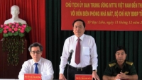 Chủ tịch UBTƯ MTTQ Việt Nam thăm Đồn Biên phòng Nhà Mát