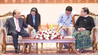 Thủ tướng Nguyễn Xuân Phúc hội kiến Chủ tịch Quốc hội Myanmar