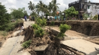 Cà Mau: Sụt lún nghiêm trọng tại đường giao thông nông thôn