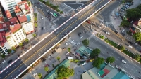 Cầu vượt Nguyễn Văn Huyên - Hoàng Quốc Việt chính thức thông xe sau hơn 10 tháng thi công