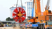 Robot nặng 860 tấn sẵn sàng tiến hành đào hầm đường sắt Nhổn – Ga Hà Nội