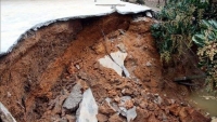 Xuất hiện sụt lún đất bất thường tại Tuyên Quang