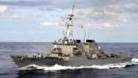 Mỹ đưa tàu chiến trang bị tên lửa tới eo biển Đài Loan